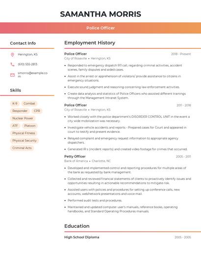 Resume example 3