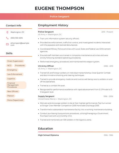 Resume example 3