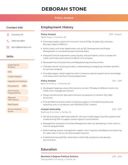 Resume example 3