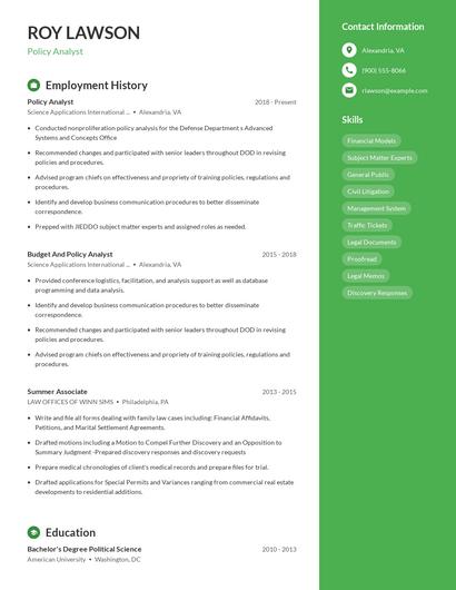 Resume example 4