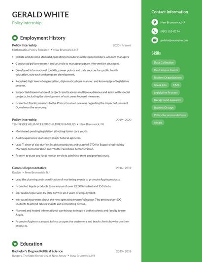 Resume example 4