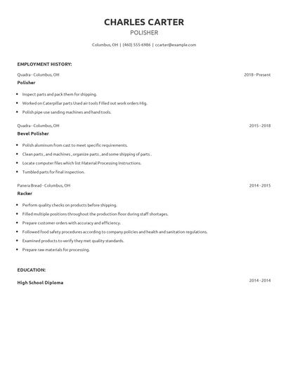 Polisher Resume