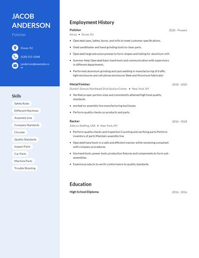 Polisher Resume