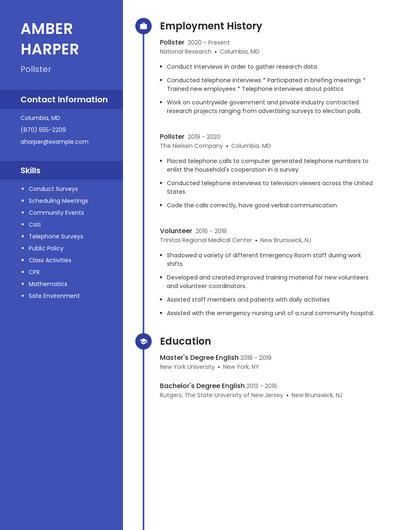 Pollster Resume