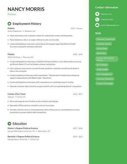 Pollster Resume