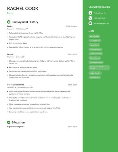 Resume example 5