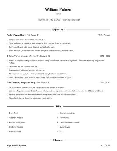 Resume example 1