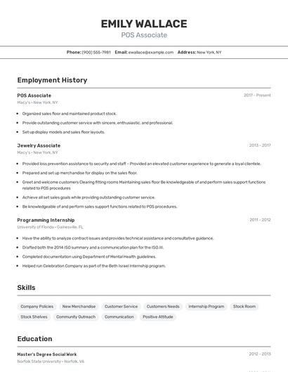 Resume example 2