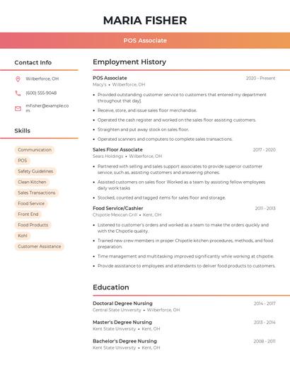 Resume example 3