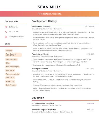 Resume example 3