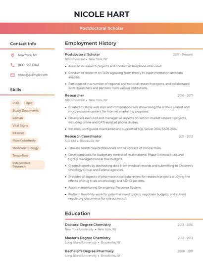 Resume example 3