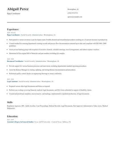 Ppap Coordinator Resume