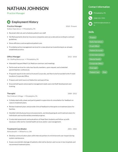 Resume example 4