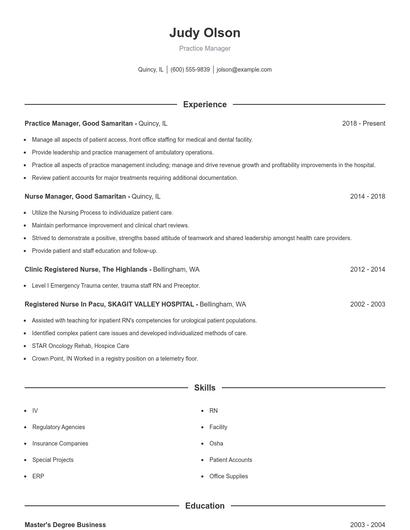 Resume example 1