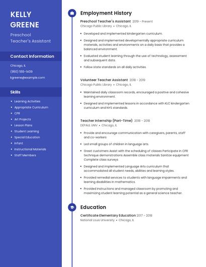 Resume example 4