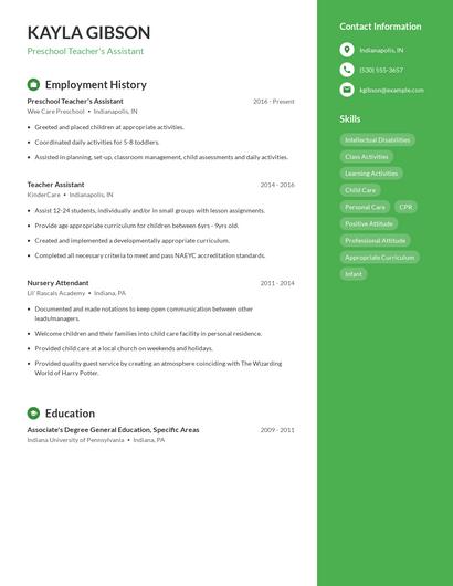 Resume example 5
