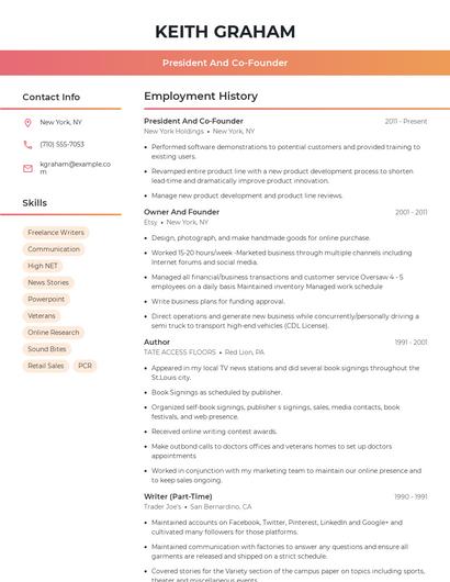 Resume example 3