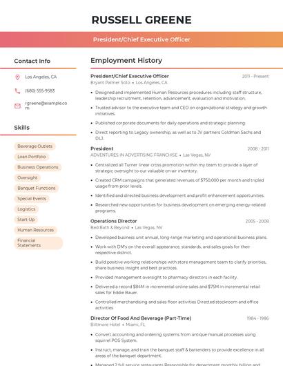 Resume example 3