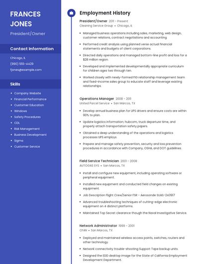 Resume example 4