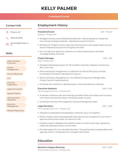 Resume example 3