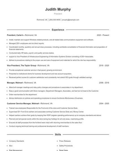 Resume example 1