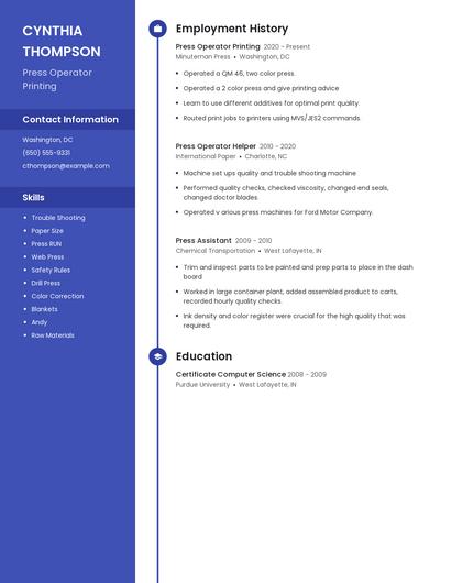 Resume example 5