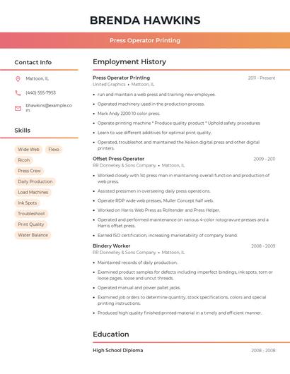 Resume example 3