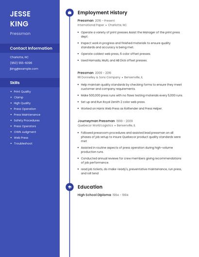 Resume example 4