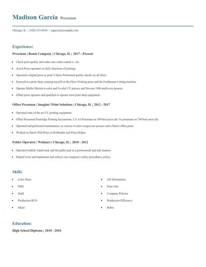 Pressman Resume