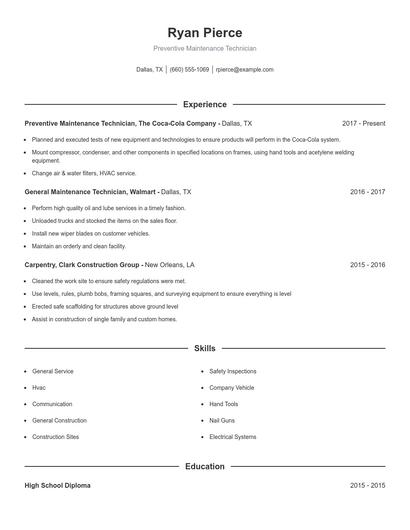 Resume example 1