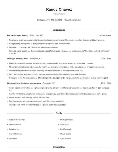 Resume example 1
