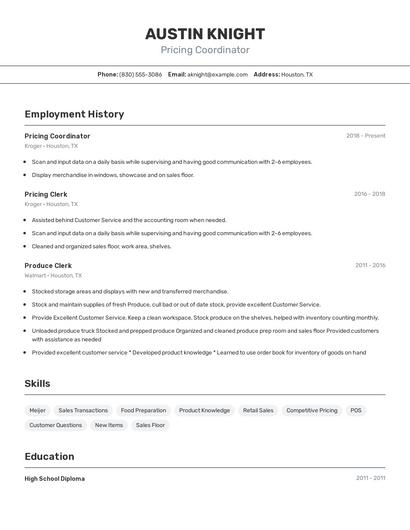 Resume example 2
