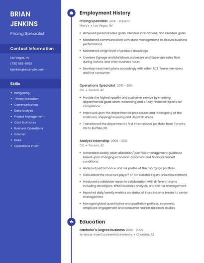Resume example 4