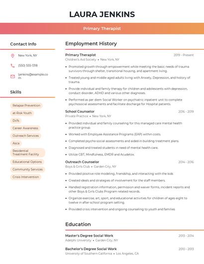 Resume example 3