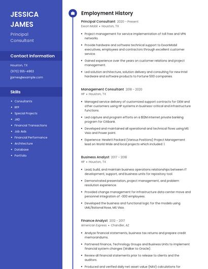 Resume example 5