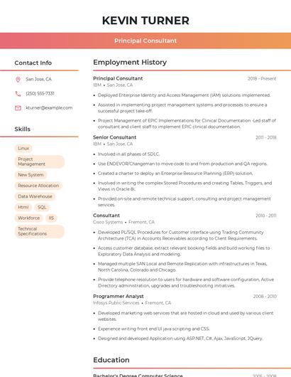 Resume example 3