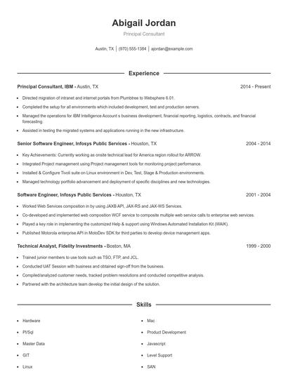 Resume example 1