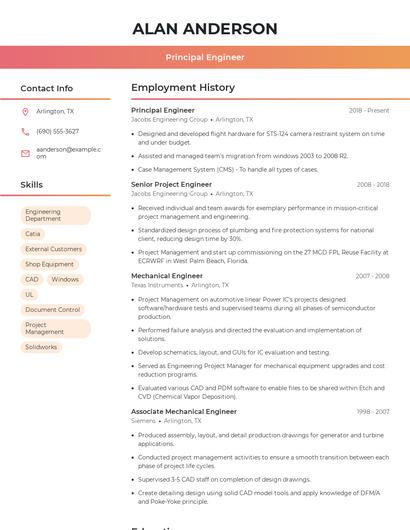 Resume example 3