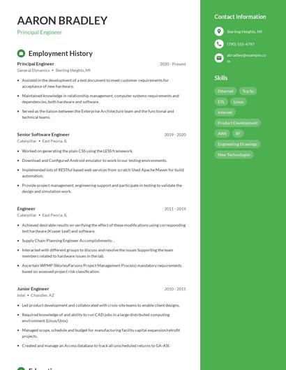 Resume example 5