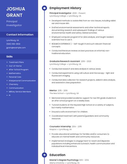 Resume example 5