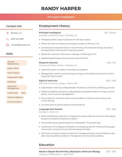 Resume example 3