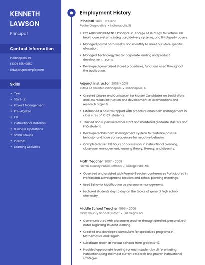 Principal Resume