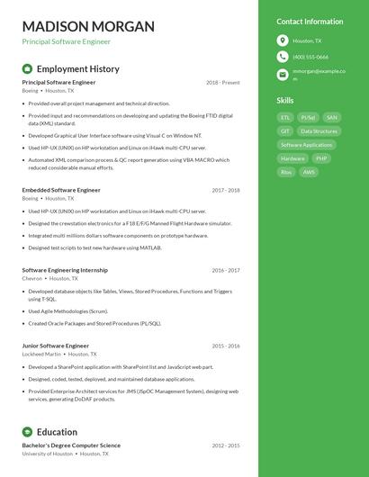 Resume example 5