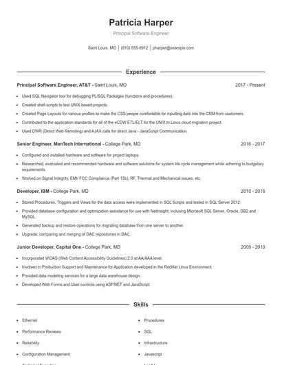 Resume example 1