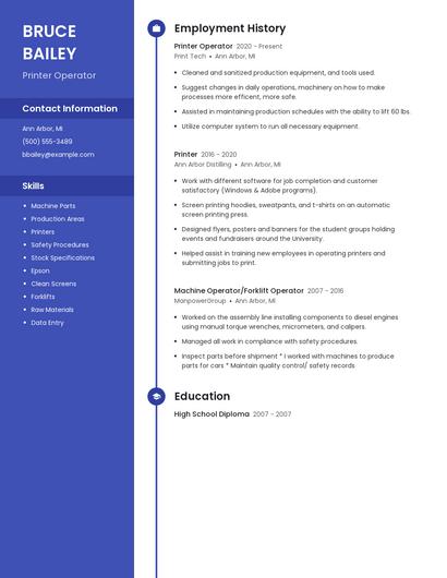 Resume example 5