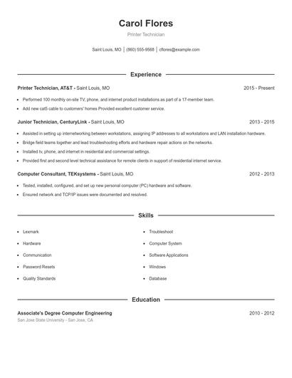 Resume example 1