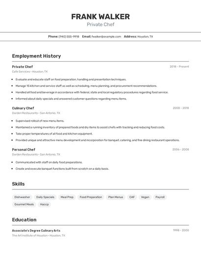 Resume example 2