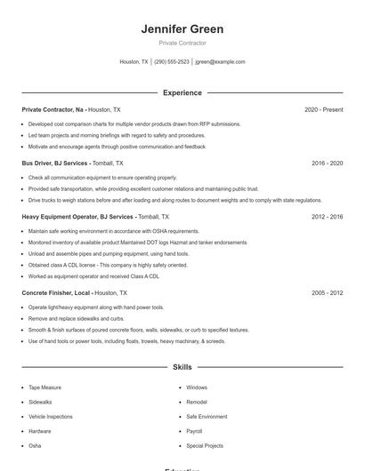 Resume example 1
