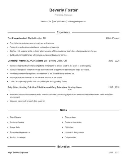 Resume example 1