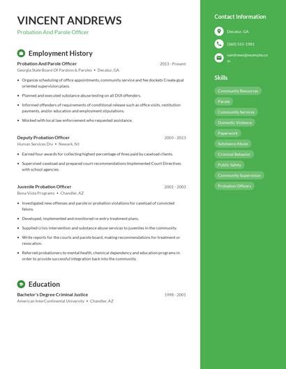 Resume example 5